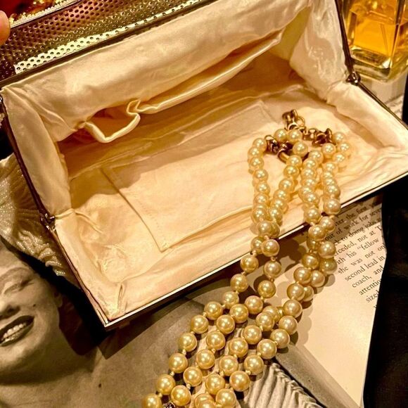 ♥️ Vintage Beaded evening clutch purse 1950s/60s, Walborg made in Japan - Picture 6 of 13